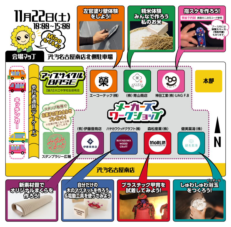 イラスト:みなみメーカーズキャンプ 会場マップ