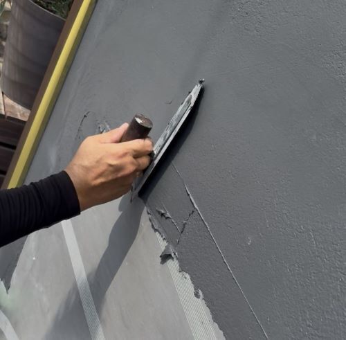 塗り壁体験の写真