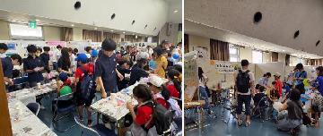 写真：高校生や大学生によるブース