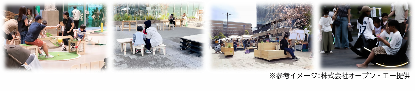 写真：桜通社会実験の参考イメージ　提供 株式会社オープン・エー