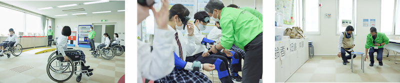 写真:疑似体験ブース