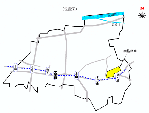 瓶杁地区は千種区の東部にあり、星ケ丘の北西に位置します。