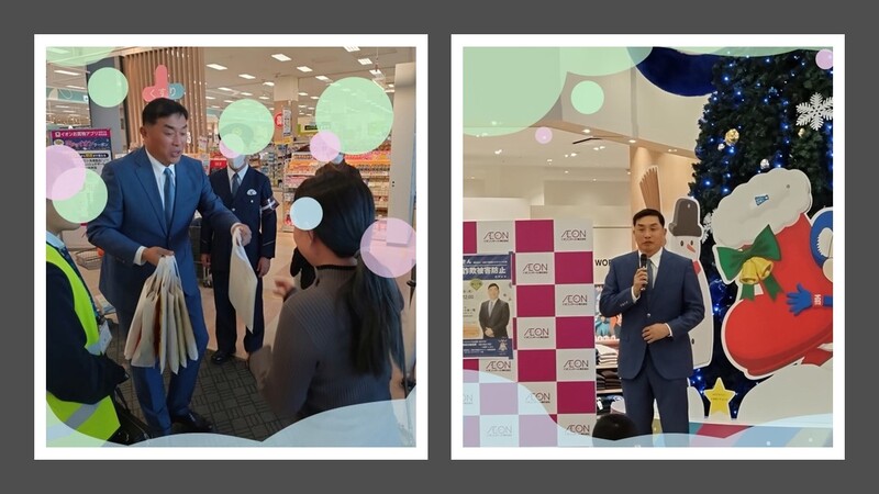 (左)山本昌様の啓発活動の様子、(右)山本昌様のトークイベントの様子