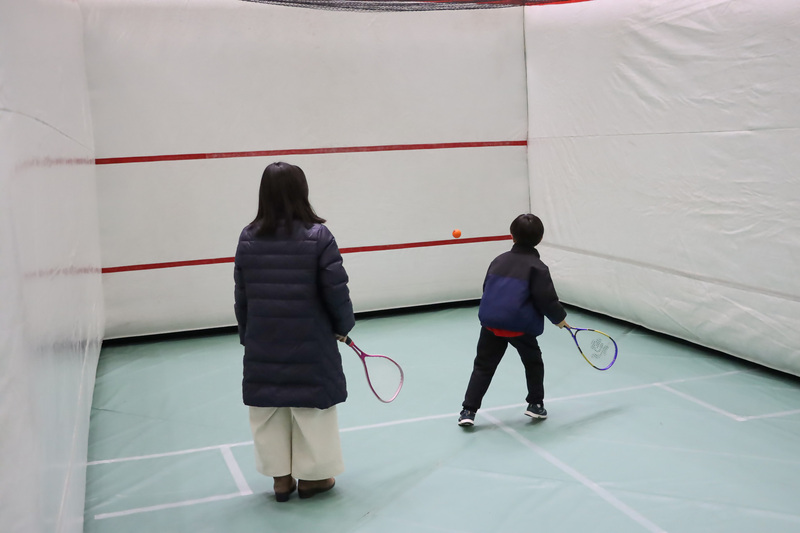 写真：エアースカッシュ体験