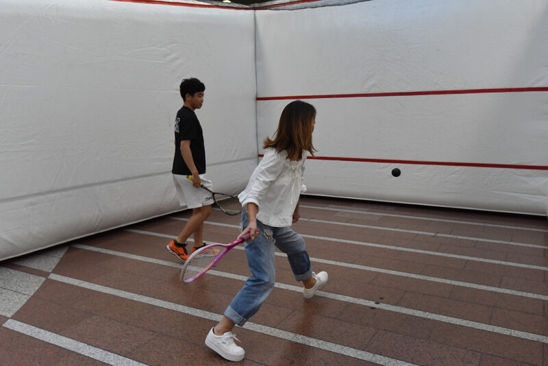 写真:エアースカッシュ体験