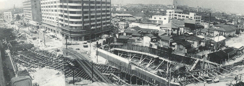 笹島付近の工事の様子