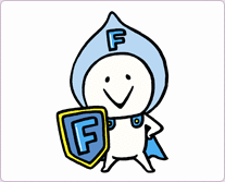 フッ化物が歯を守るイメージのイラスト