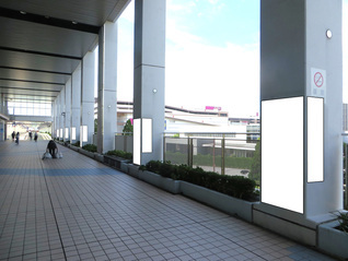 道路側(通路西側)の角柱写真