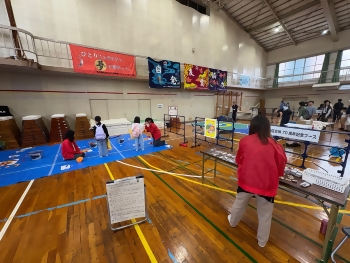 写真：楠地区合併70周年記念ブース