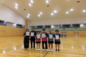 混合ダブルス入賞者のみなさん