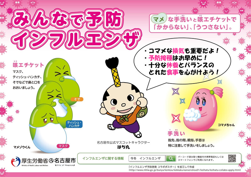 画像:インフルエンザ予防を啓発する画像