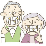 健康的なお口の男女のイラスト