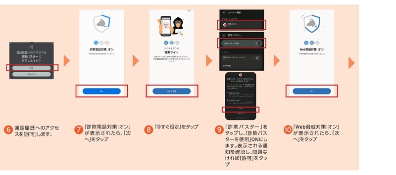 アンドロイドのインストール方法　手順6から10まで