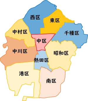 10区制の市域図