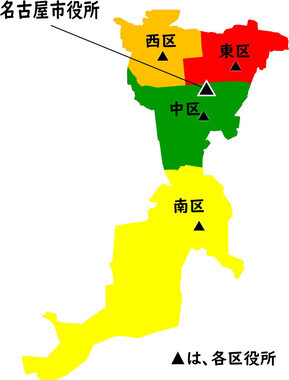 4区制施行後の市域図