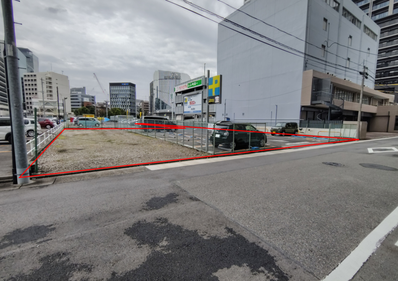 貸1の物件を南西側から撮影した写真