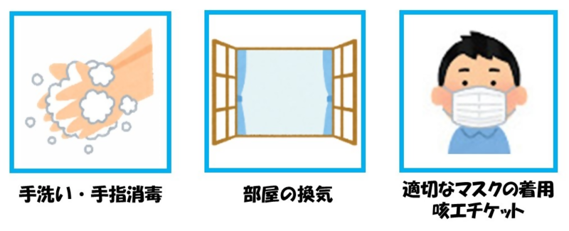 基本的な感染対策のイラスト
