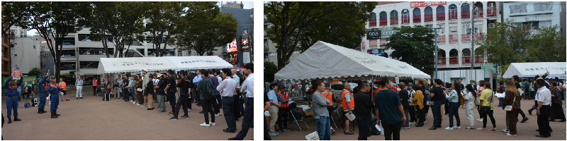 写真：ステッカー説明の様子