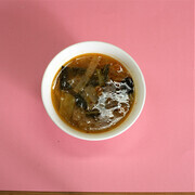 新献立の牛肉キムチスープの写真です。