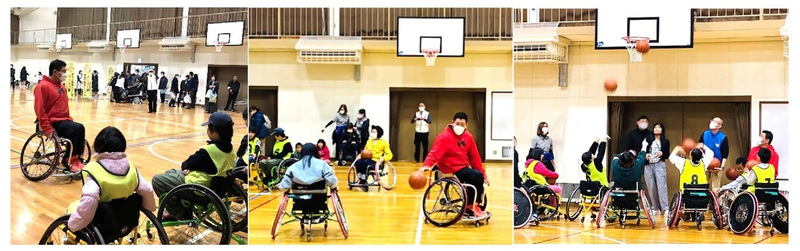 車いすバスケ体験会の写真