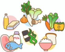 バランスのより食べ物のイラスト