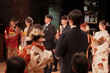 画像:ともしびの灯の様子