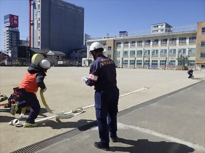 写真：ポンプ訓練