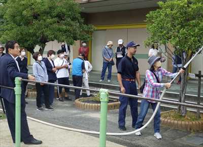写真:スタンドパイプ訓練