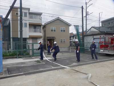 写真:ホース延長