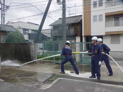 写真:ホース延長