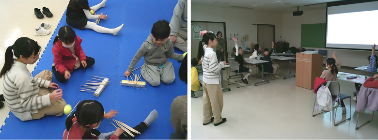 写真：遊びやクイズの様子