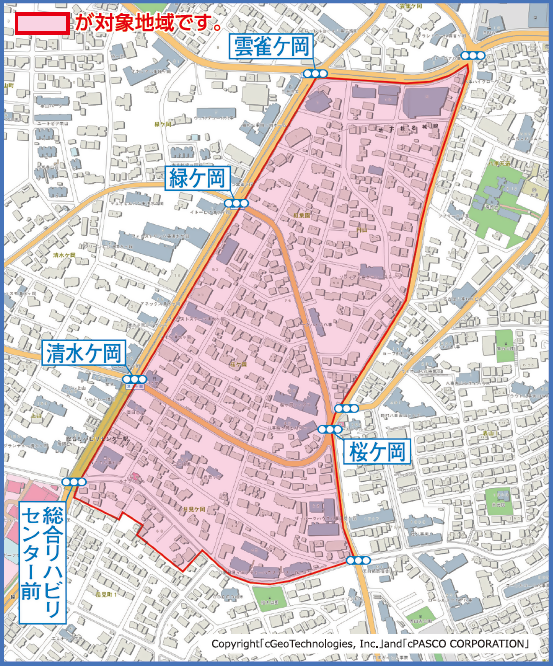 対象地域の地図
