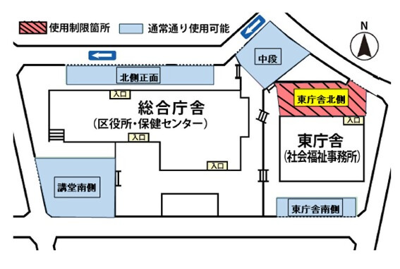 上記以外の駐車場は通常どおり使用できます。