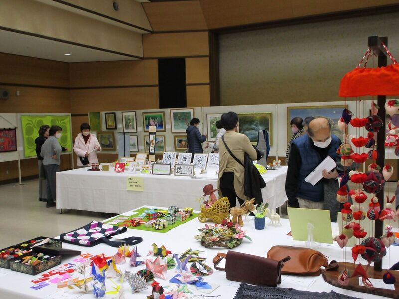 趣味の作品展の様子