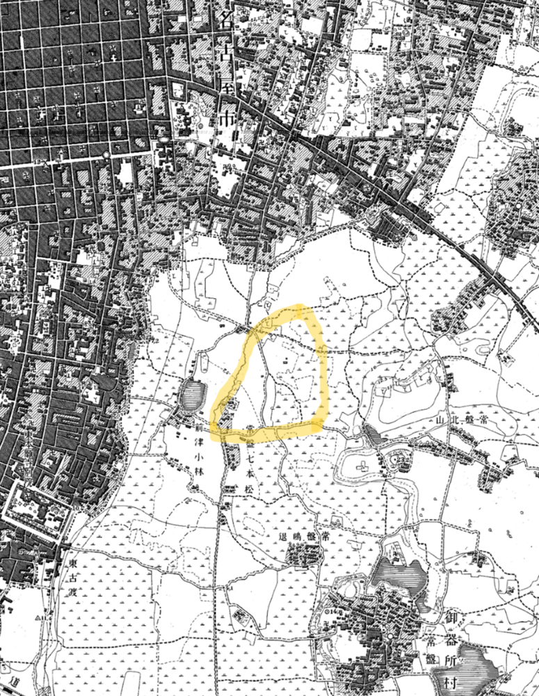 明治後期の鶴舞付近の地図