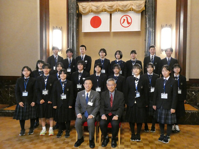 名古屋市長、正副議長への表敬訪問の様子