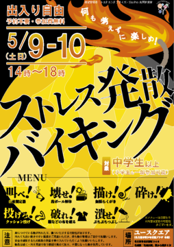 写真：ストレス発散バイキングのチラシ