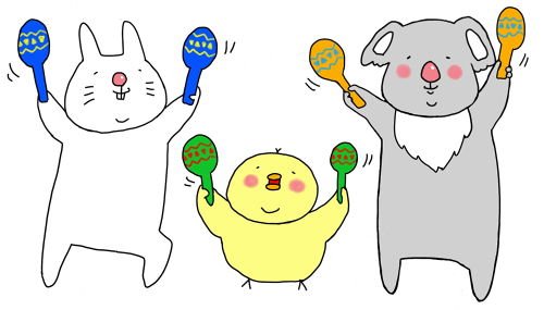名古屋市いのちの支援広報キャラクター「うさじ」「ぴよ吉」「コア丸」 (c)︎ becco　の画像