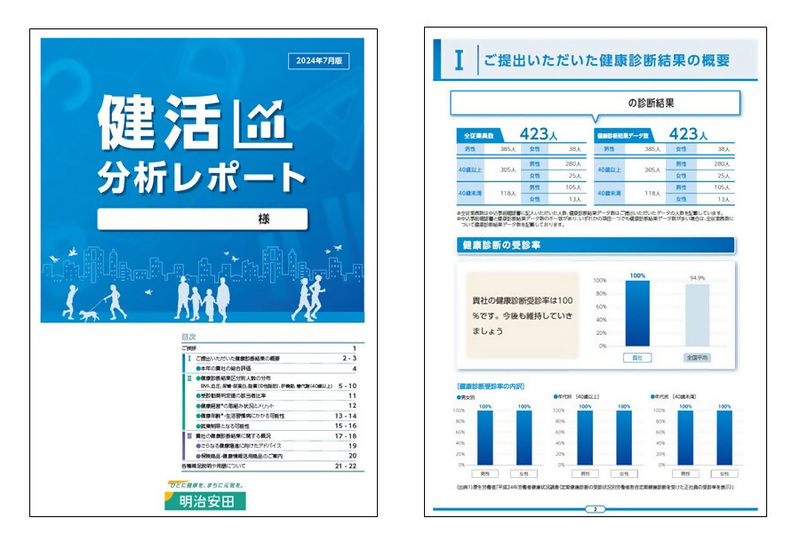 健活分析レポート（提供：明治安田生命保険相互会社）の事業の概要