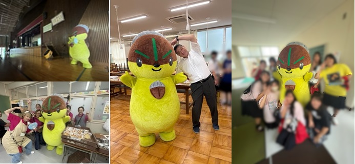 緑ヶ丘高校文化祭に参加するモリスちゃんの写真