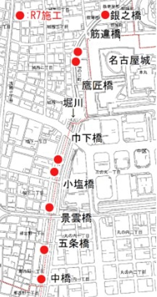 令和7年度護岸改修工事施工位置図
