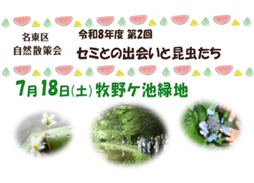 写真:名東区自然散策会のチラシ