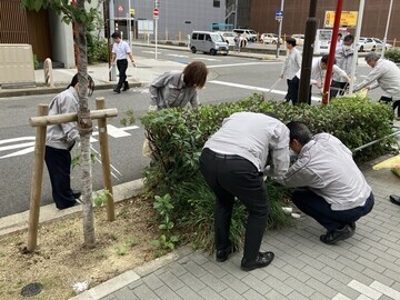 株式会社竹中工務店名古屋支店の清掃活動の写真
