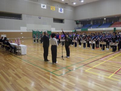 写真：開会式の選手宣誓の様子