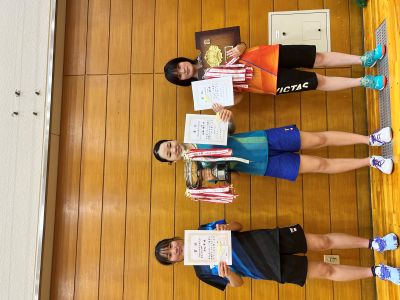 女子シングルス受賞者の写真