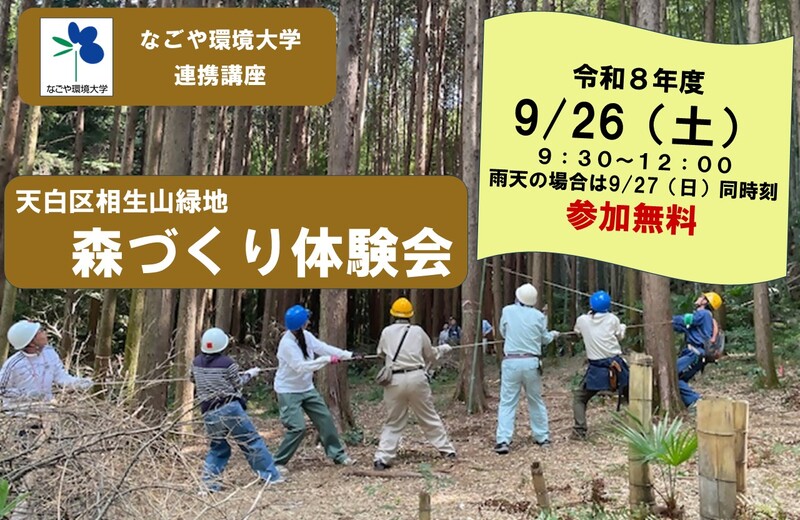 ヒノキの間伐体験（きこり体験）と竹の除伐体験