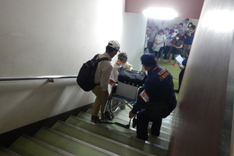 写真：要配慮者対応訓練