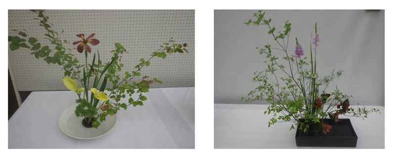 過去の華道展で展示した作品の写真