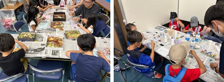 写真:スライム作りなど、来場者が楽しみながら参加している様子。