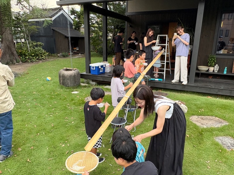 写真:流しそうめん